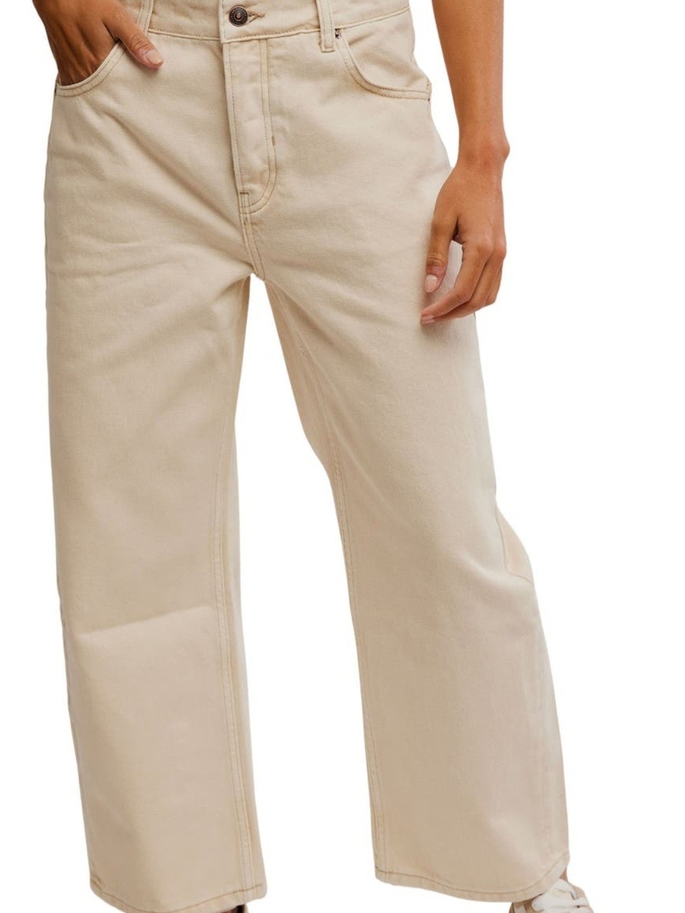 We The Free Wide-Leg Jeans in Cream